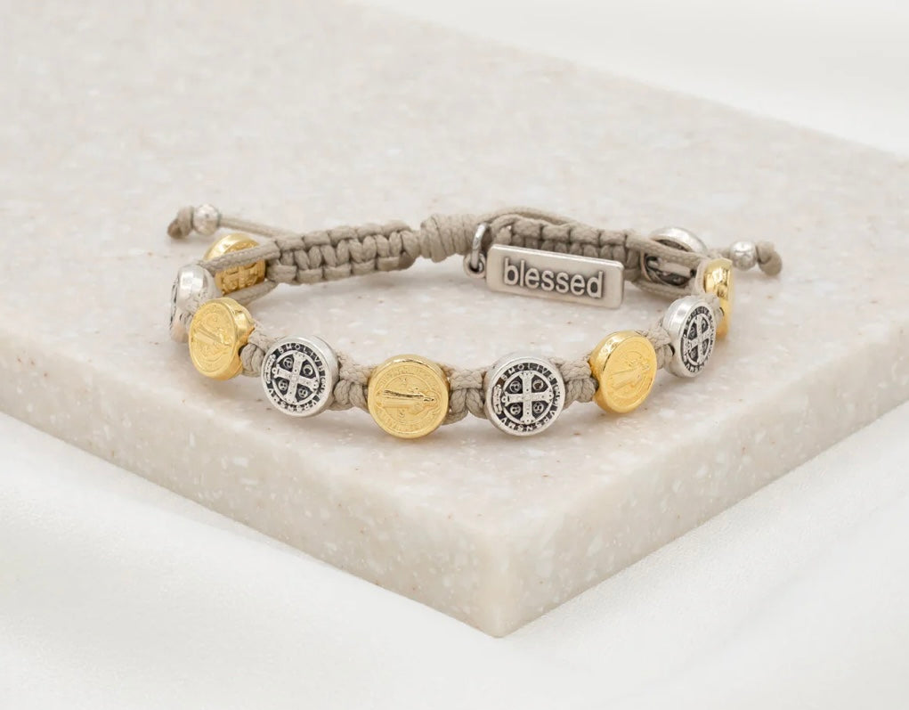 My Saint My Hero Saint Benedict Protection Bracelet