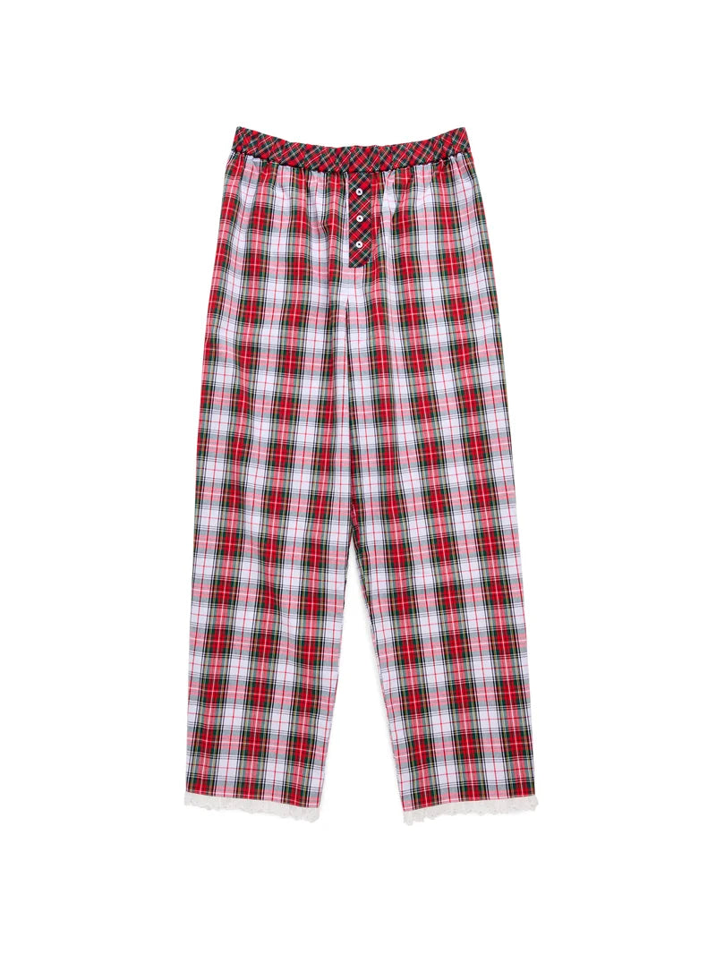 Shiraleah Tartan Boxer Pant, Red