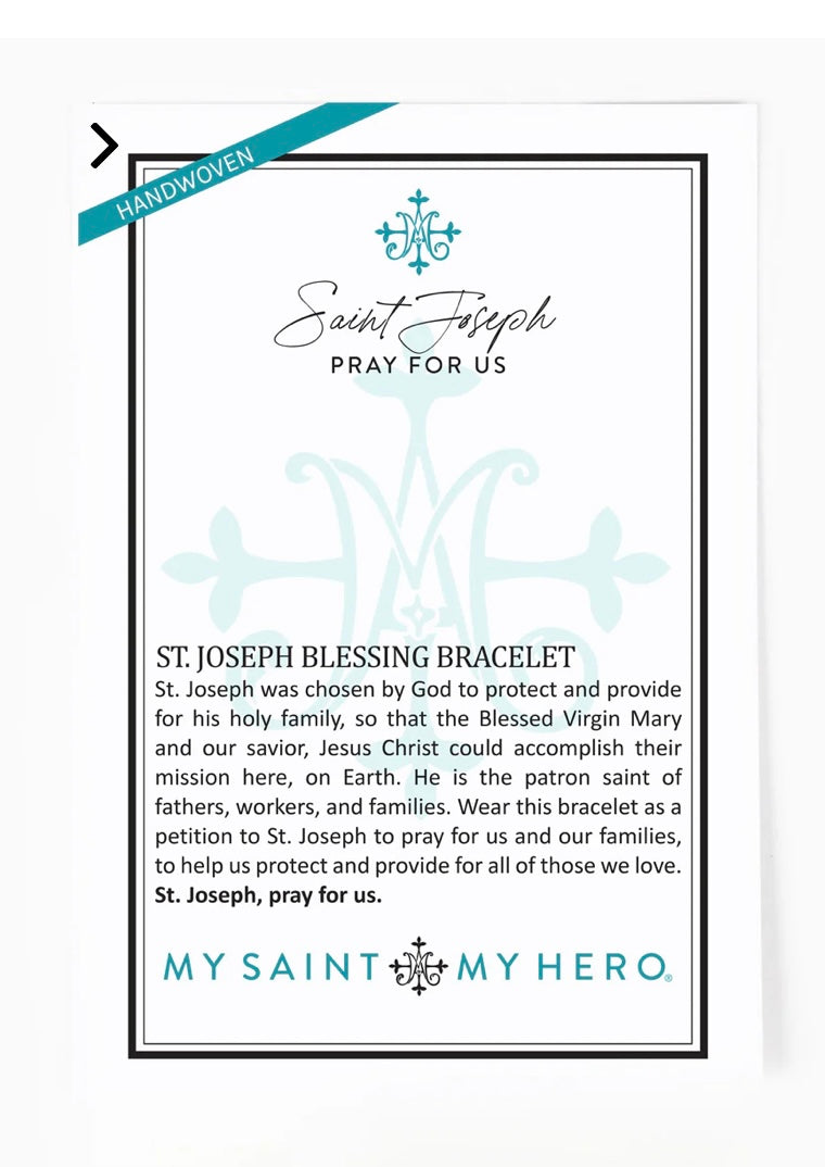 My Saint My Hero. St. Joseph Blessing Bracelet