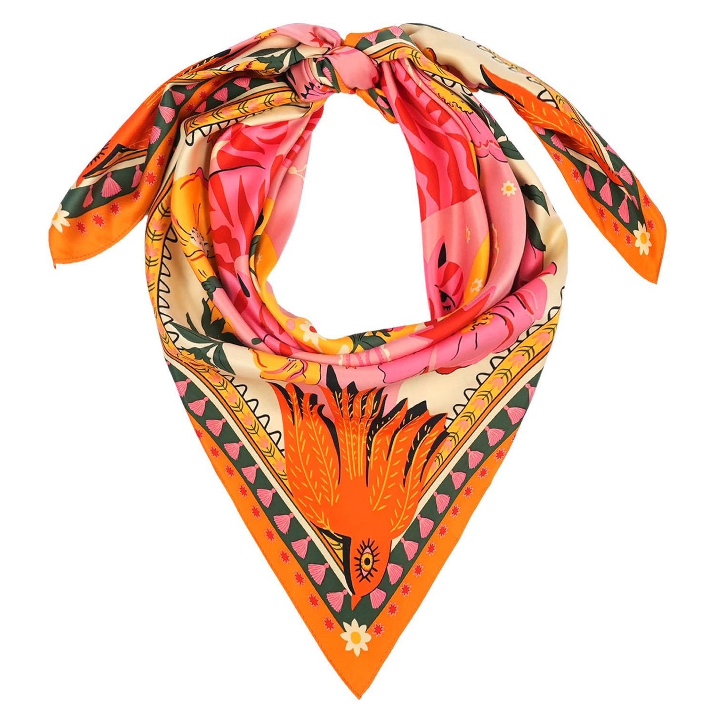 Bandidas Rose Medium Square Scarf Designed by Wild Paris - Recycled Polyester