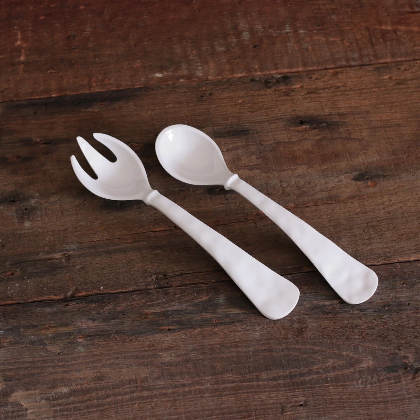 VIDA Havana LG Salad Servers in White