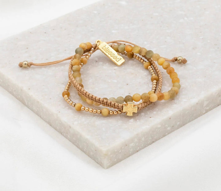 My Saint My Hero Be Still Prayer Bracelet Tiger's Eye