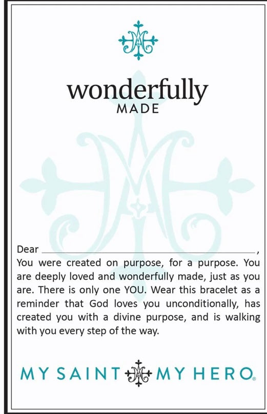 My Saint My Hero Wonderfully Made Bracelet
