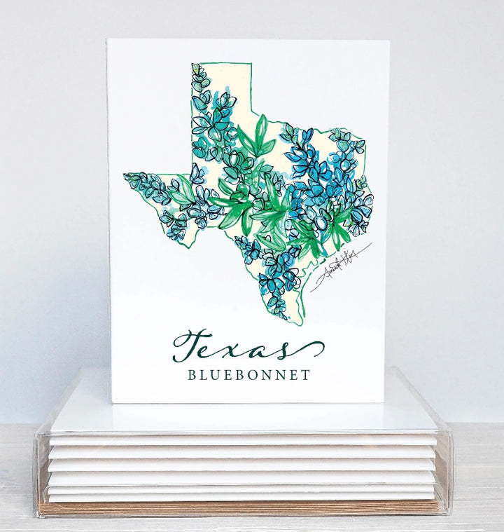 Texas Bluebonnet State Flower Notecard Set