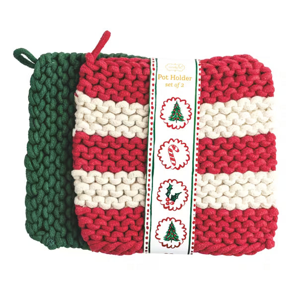 Stripe Pot Holder Set