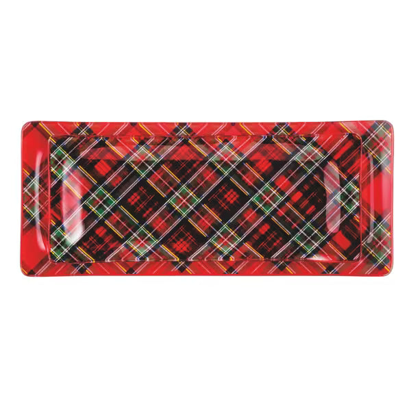 Tartan Glass Tray Set