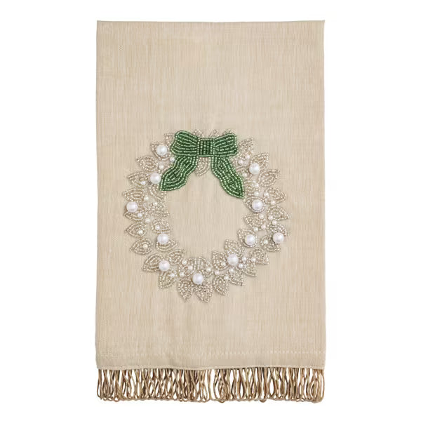 Christmas Beaded Towel