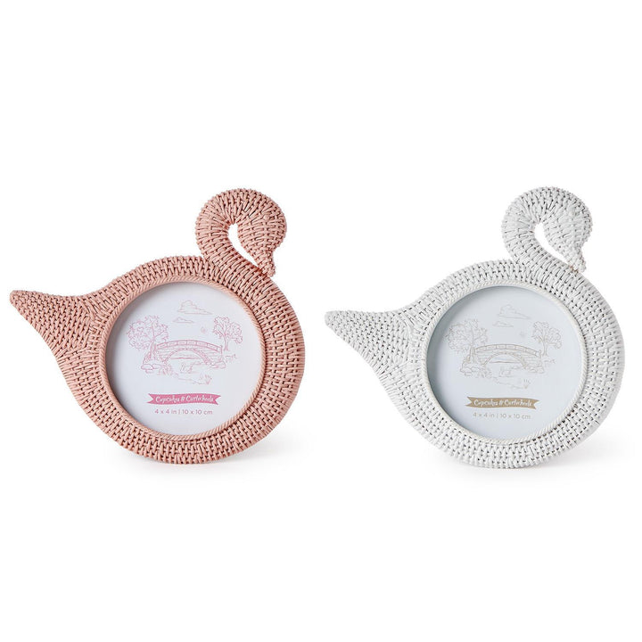 Swan 4" x 4" Wicker Weave Pattern Photo Frame