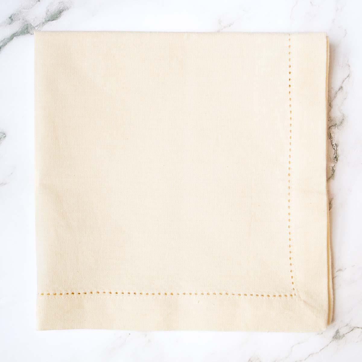 Hemstitch Napkin in Cream