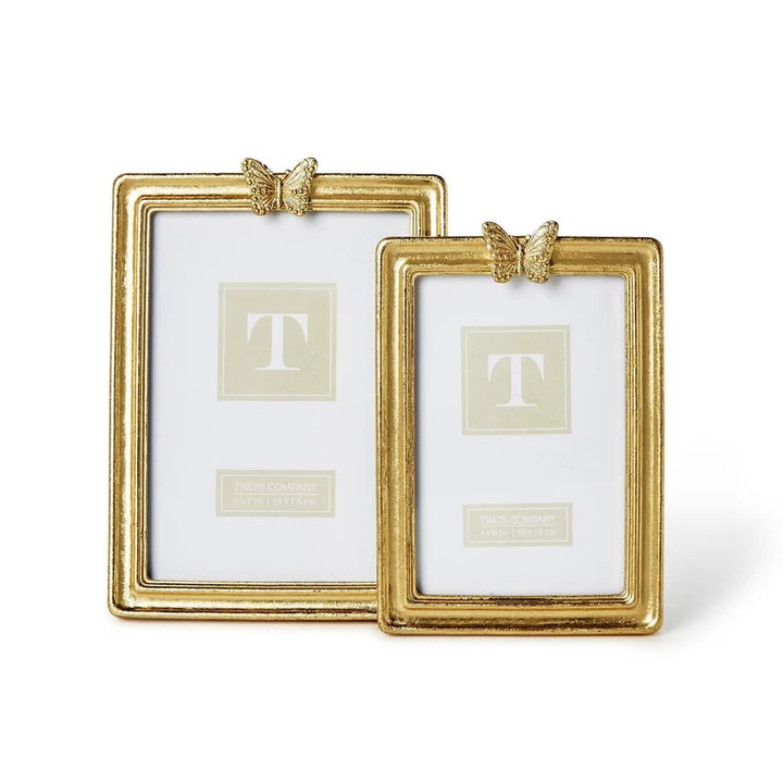 Two's Company Golden Butterfly Photo Frame
