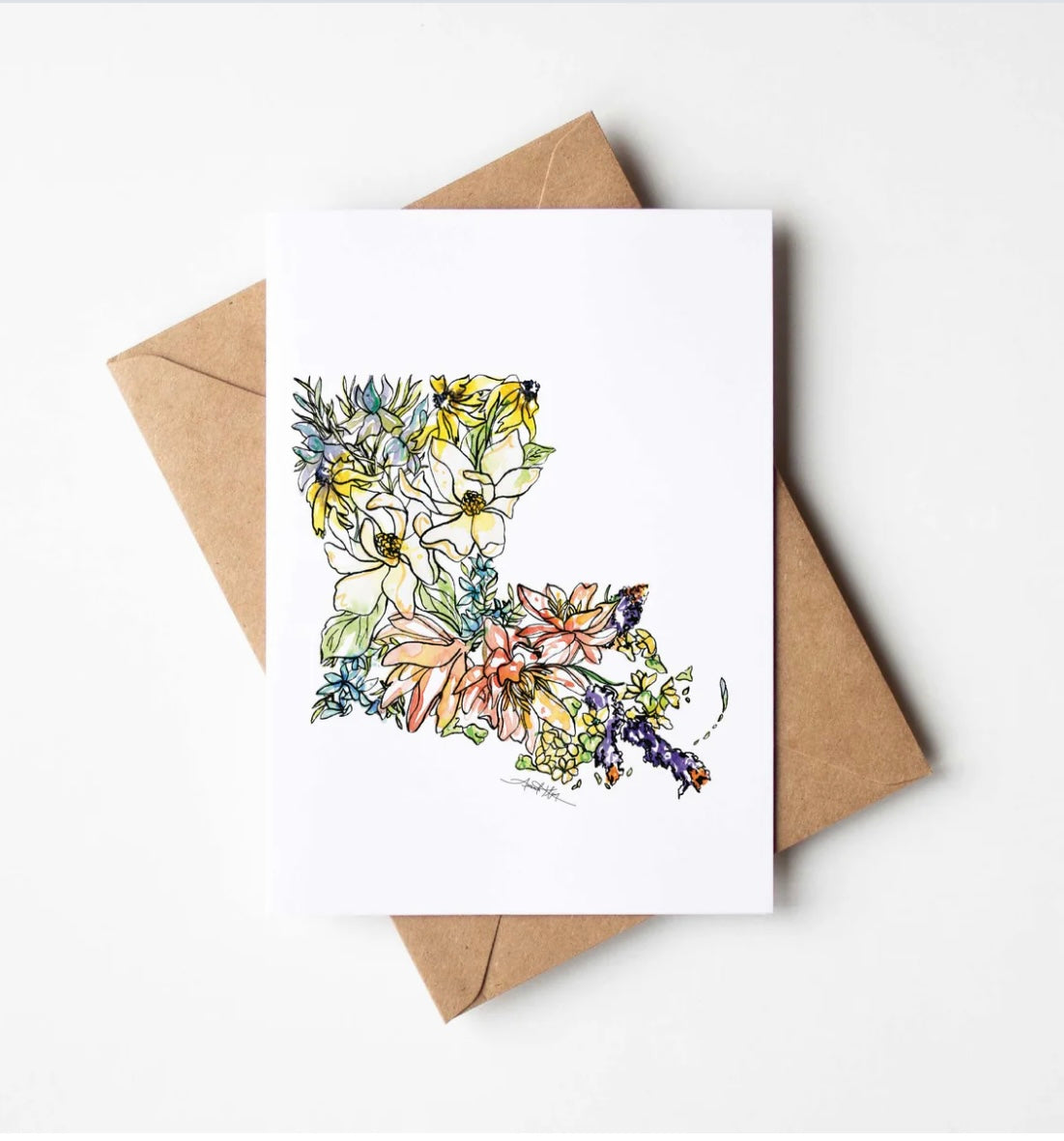 Louisiana Wildflowers State Notecard Set
