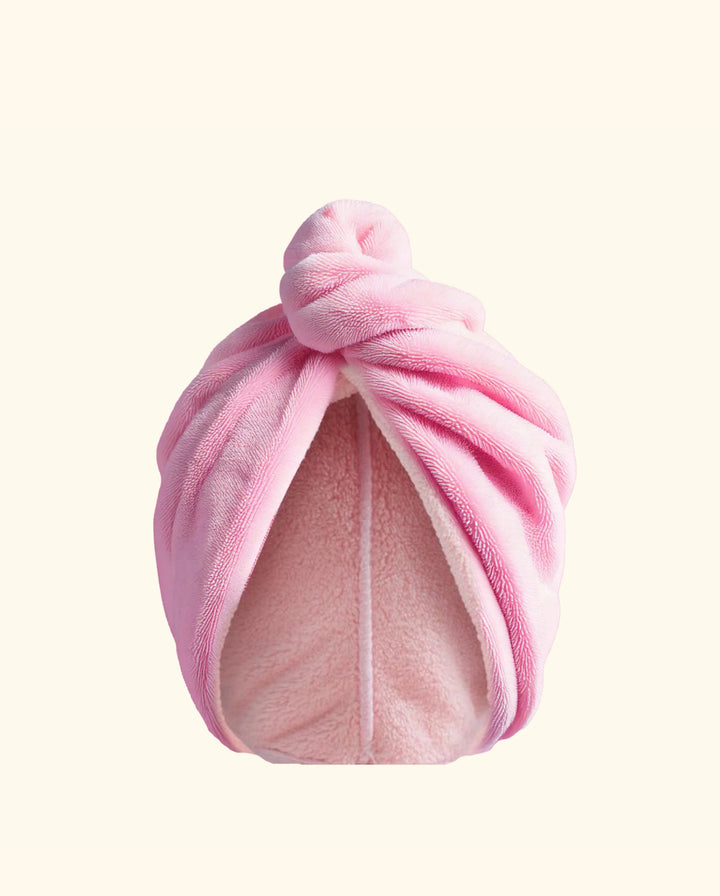 Pink Towel Hair Wrap