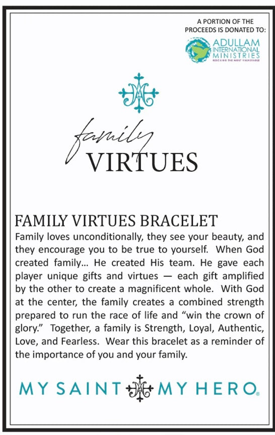 My Saint My Hero Family Virtues Bracelet