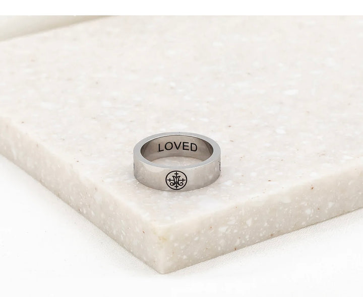 My Saint My Hero Greatest Love Deuteronomy 6:5 Ring for Him