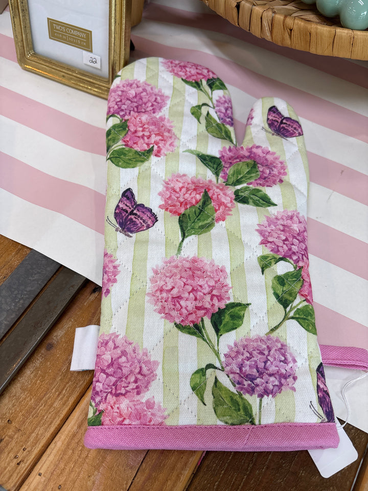 Oven Mitt Pink and Purple Hydrangea
