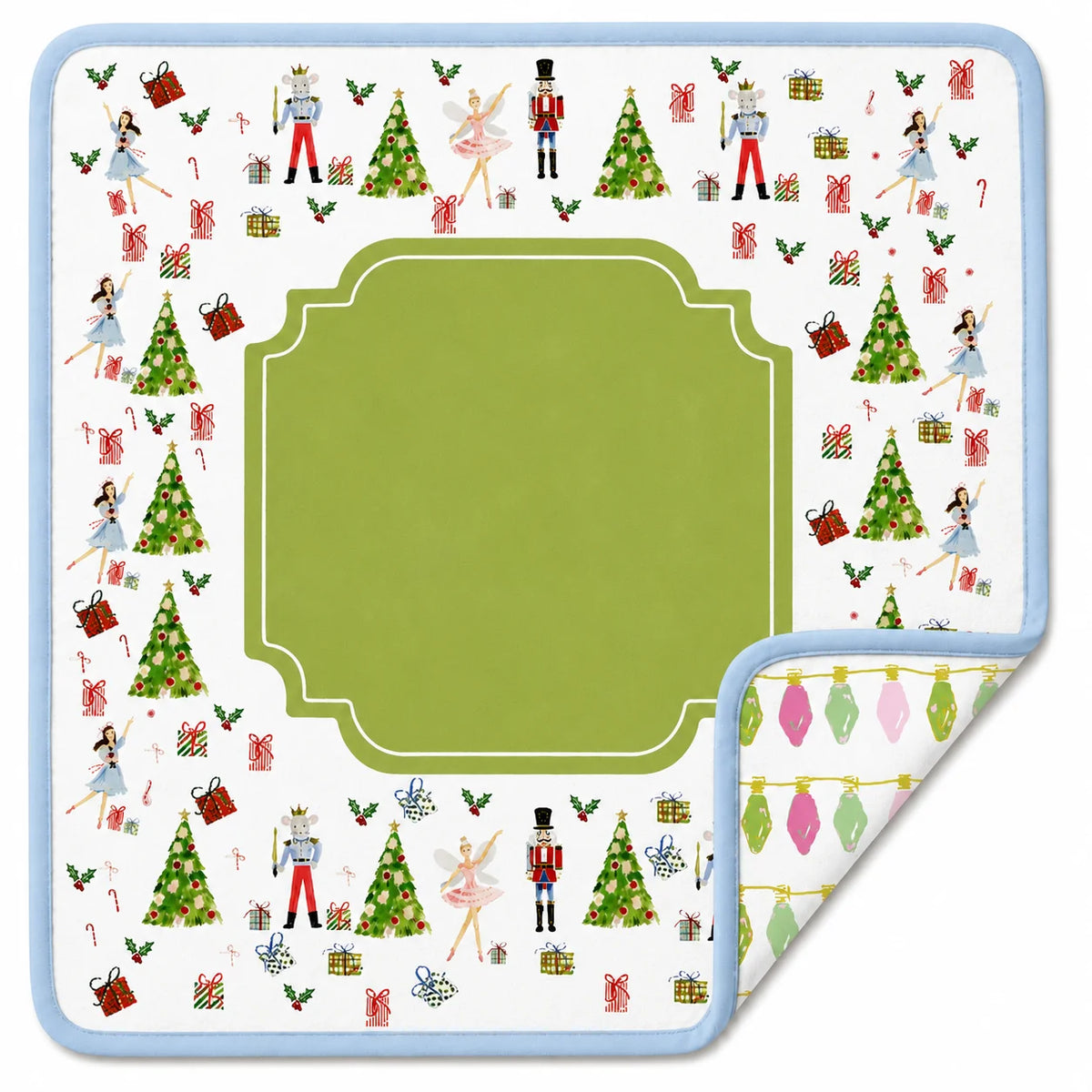 Holiday Lights Double-Sided Mahjong Mat