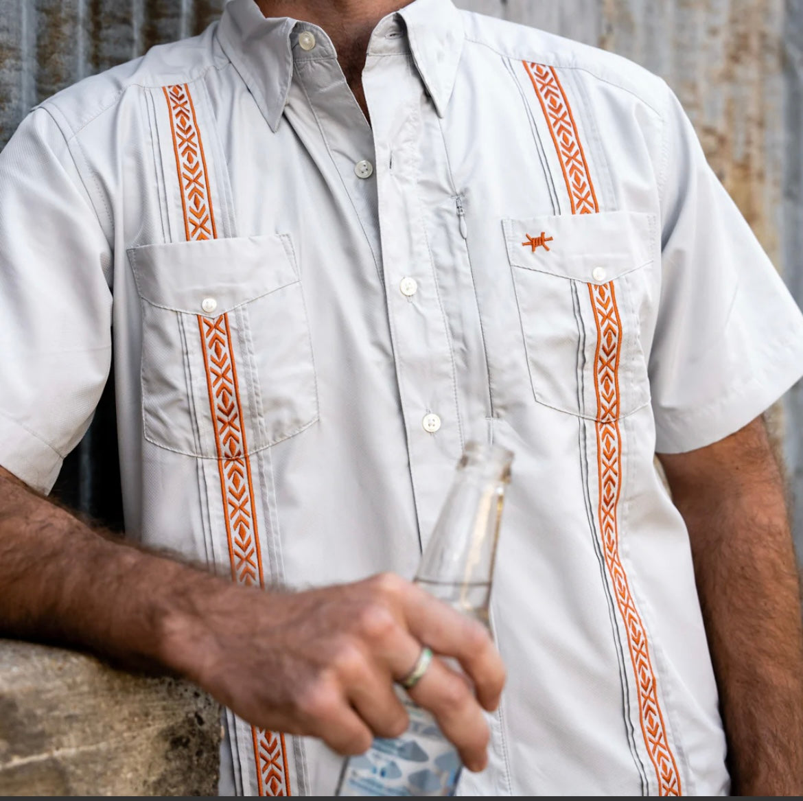 Texas Standard GUAYABERA LIBRE - GABRIEL Burnt Orange