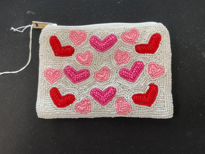 Beaded Heart coin purse