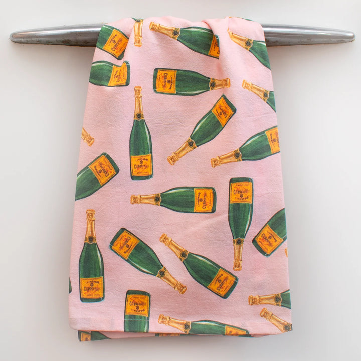 Champagne Bottles Tea Towel