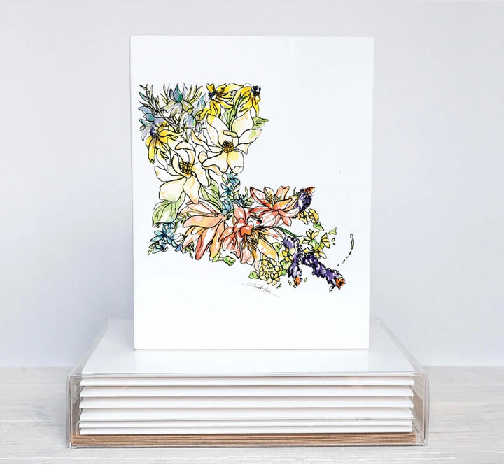 Louisiana Wildflowers State Notecard Set