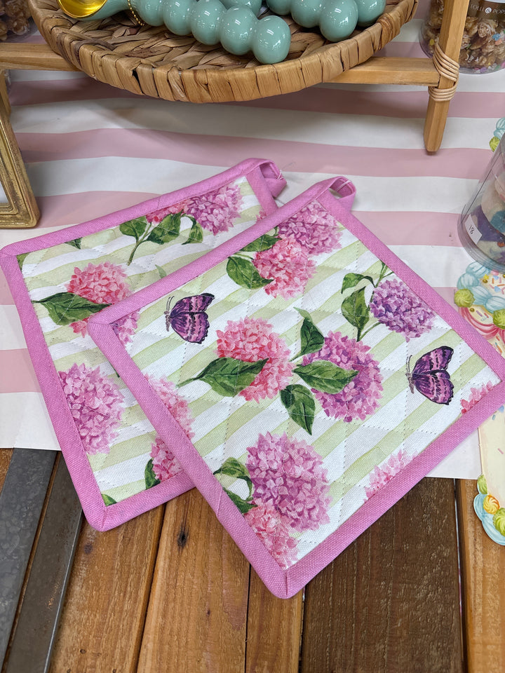 Pink and Purple Hydrangea Pot Holder