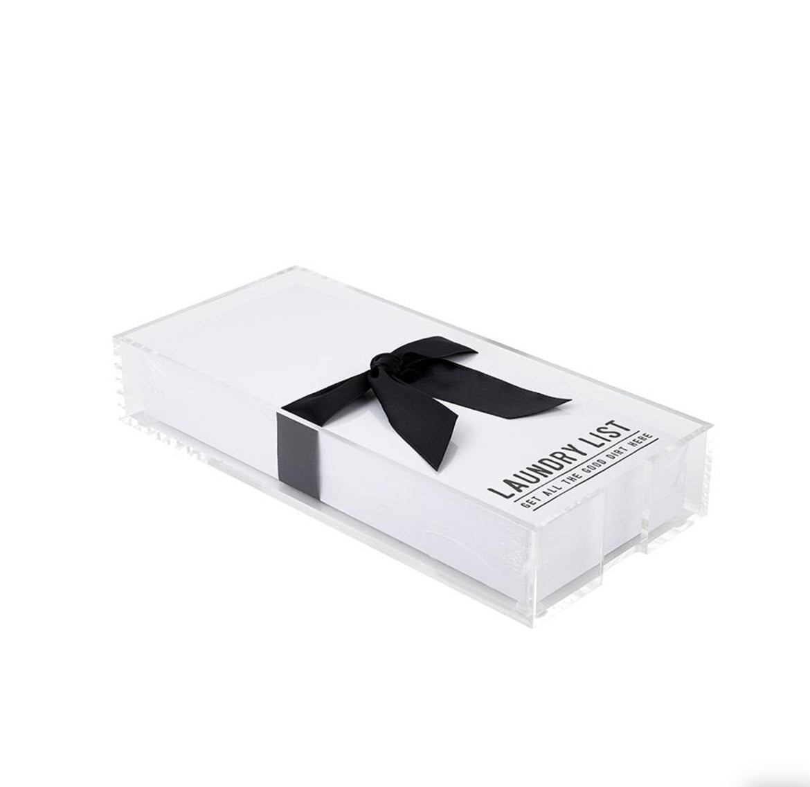 Rectangle Notepaper with Acrylic Tray - Laundry List