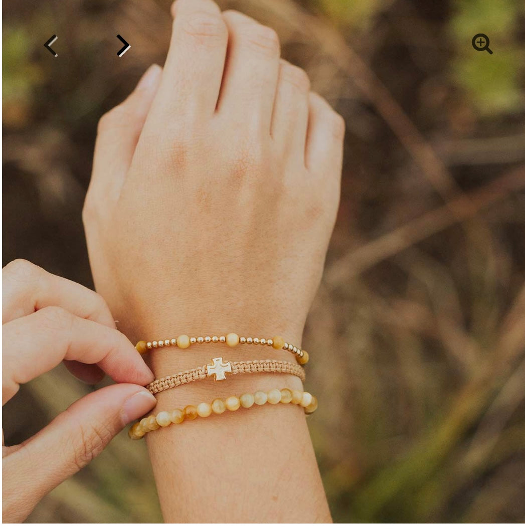 My Saint My Hero Be Still Prayer Bracelet Tiger's Eye