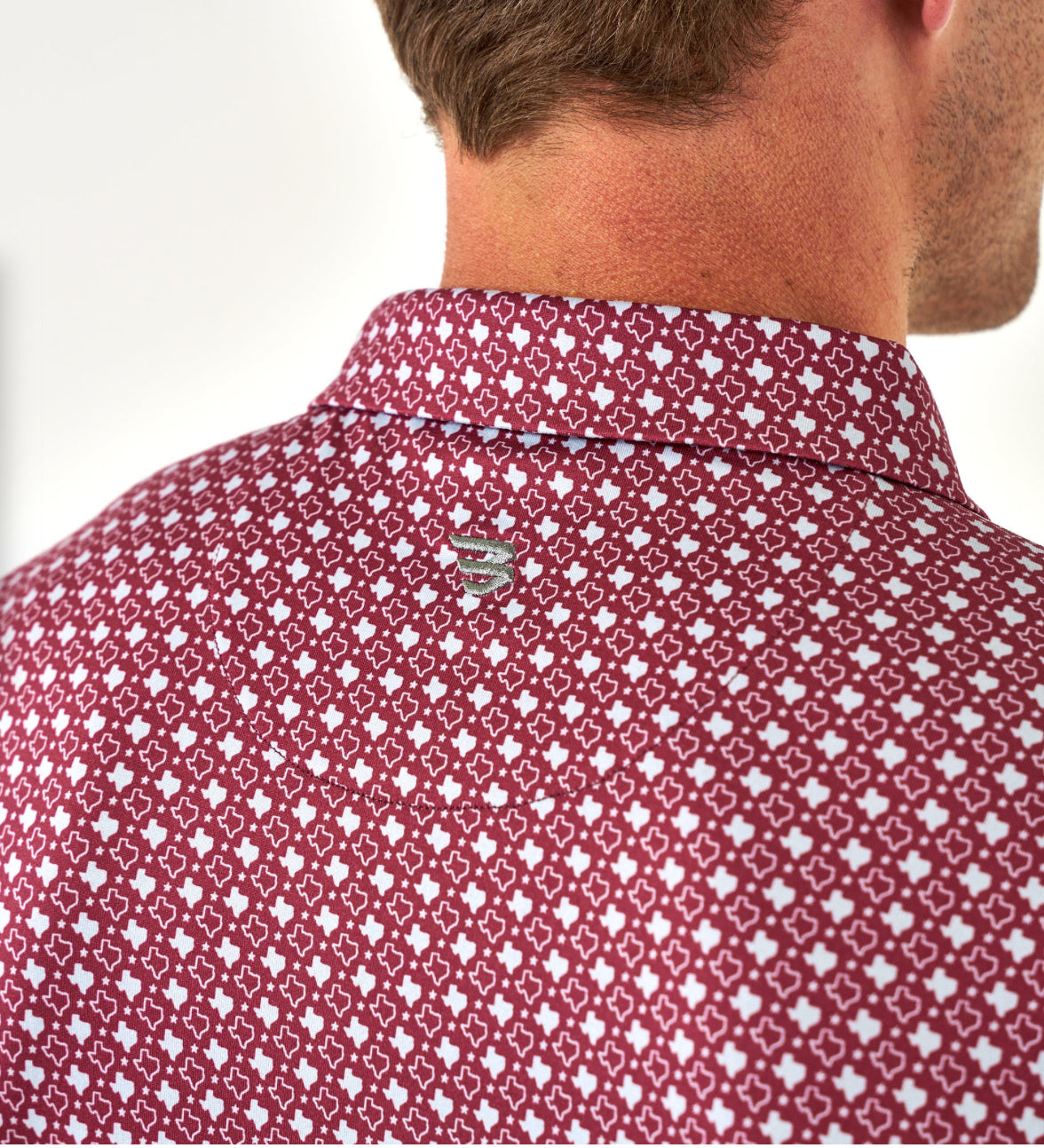 Performance Polo - Texas - Maroon & Grey