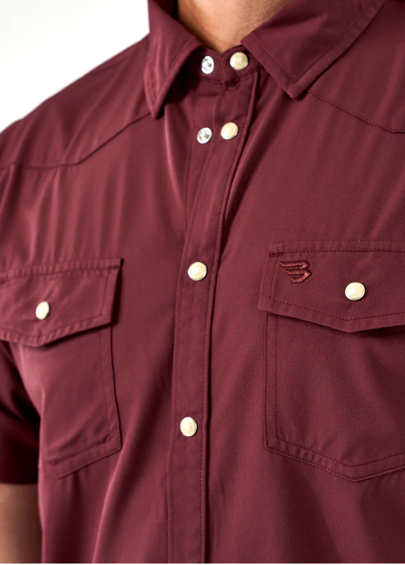 Performance Western Shirt - Maroon