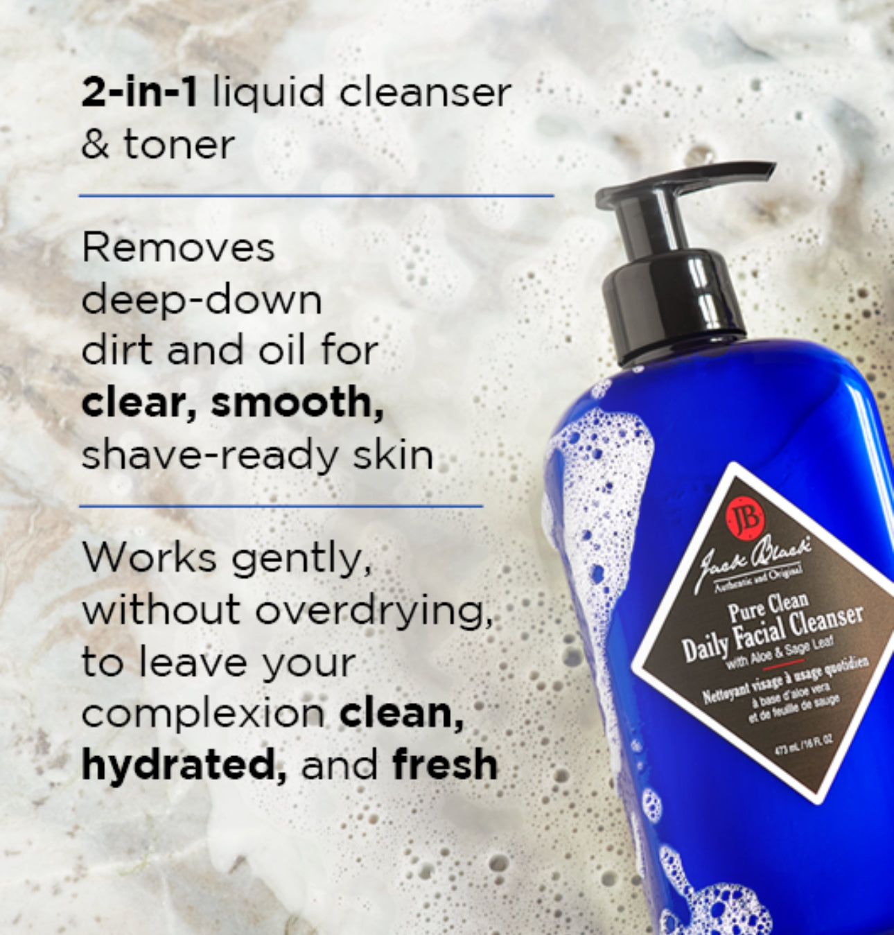 Pure Clean Daily Facial Cleanser with Aloe & Sage Leaf