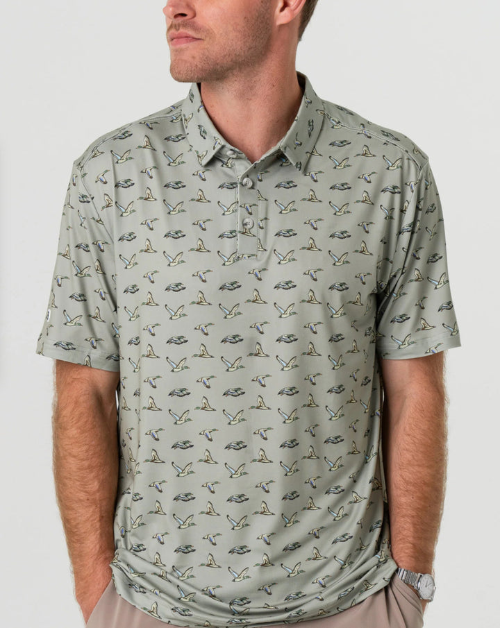 Performance Polo - Flying Ducks - Green
