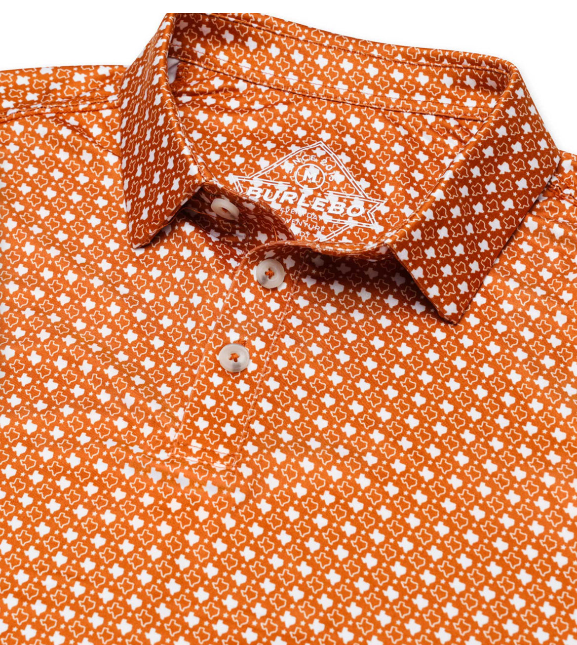 Performance Polo - Texas - Orange & White