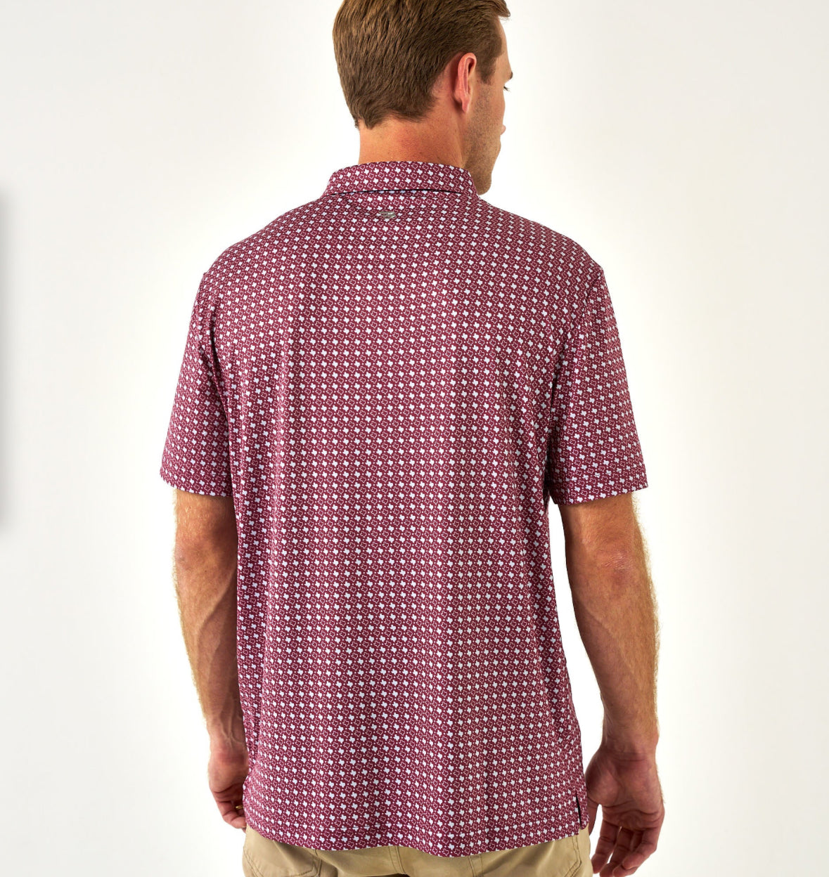 Performance Polo - Texas - Maroon & Grey