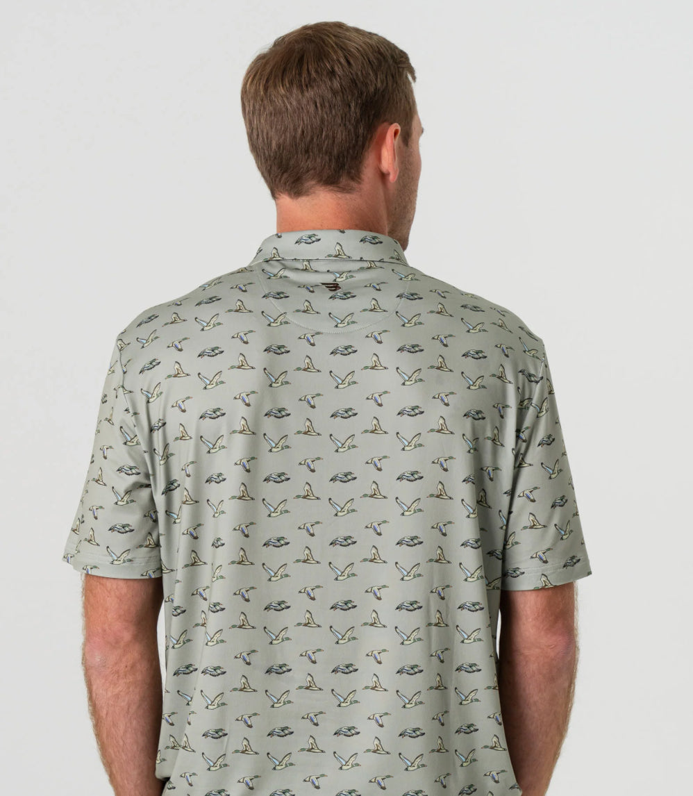Performance Polo - Flying Ducks - Green