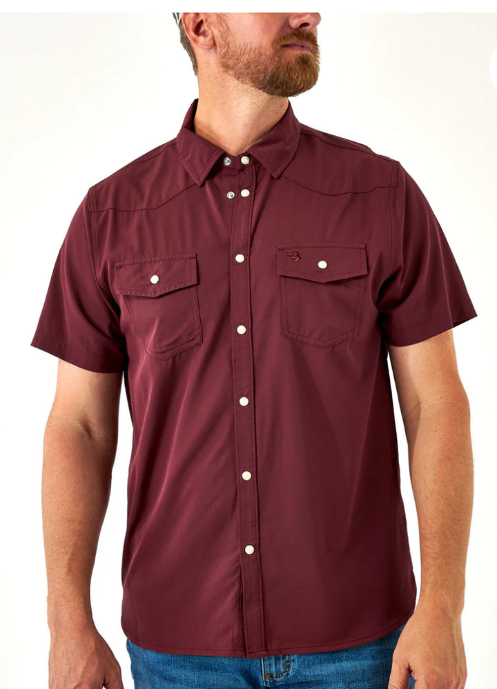Performance Western Shirt - Maroon