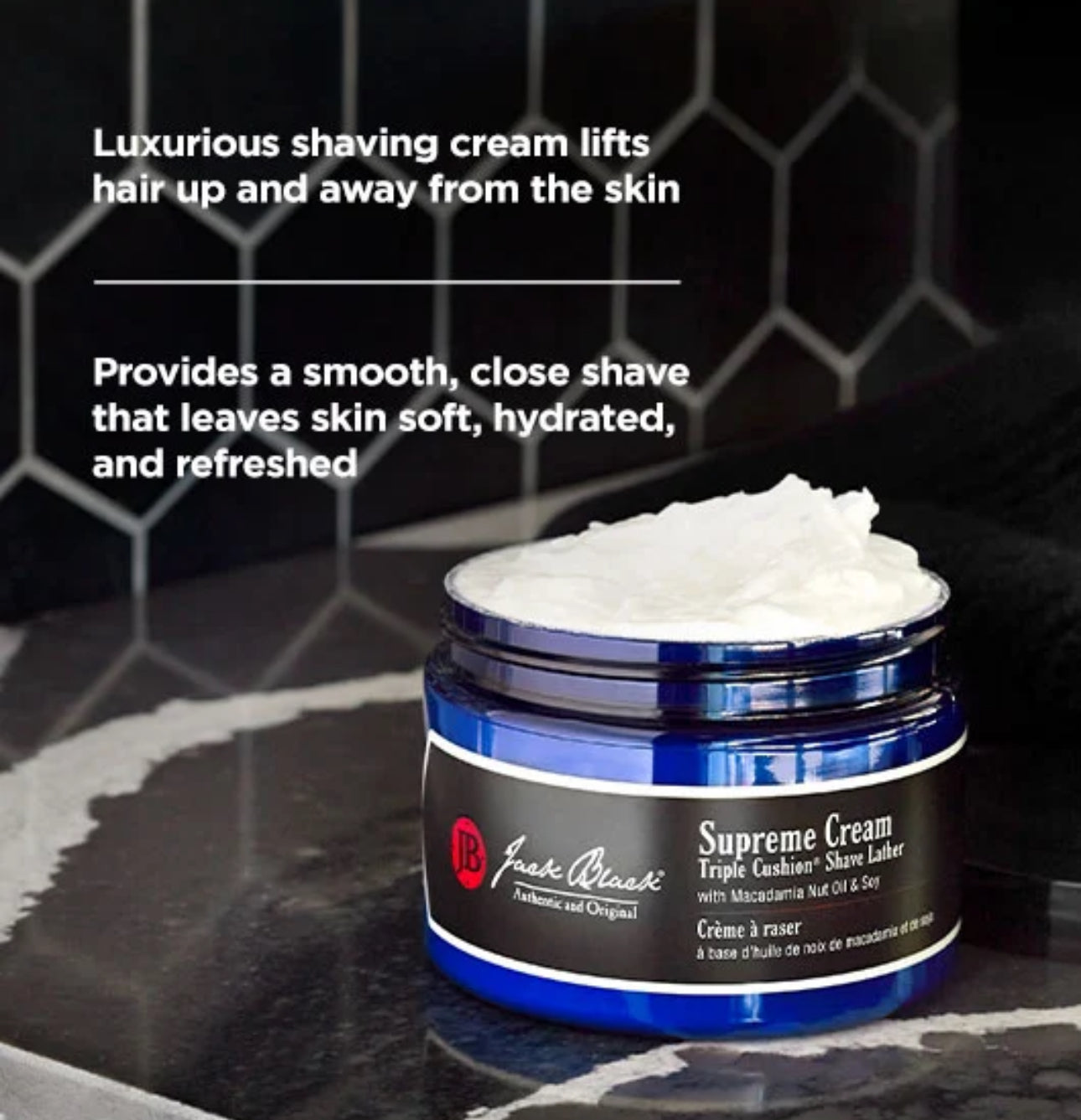 Supreme Cream Triple Cushion Shave Lather with Macadamia Nut Oil & Soy