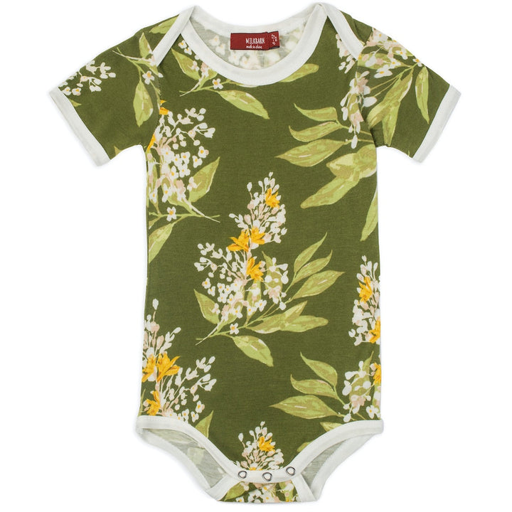 Green Floral Bamboo Sleep Wear