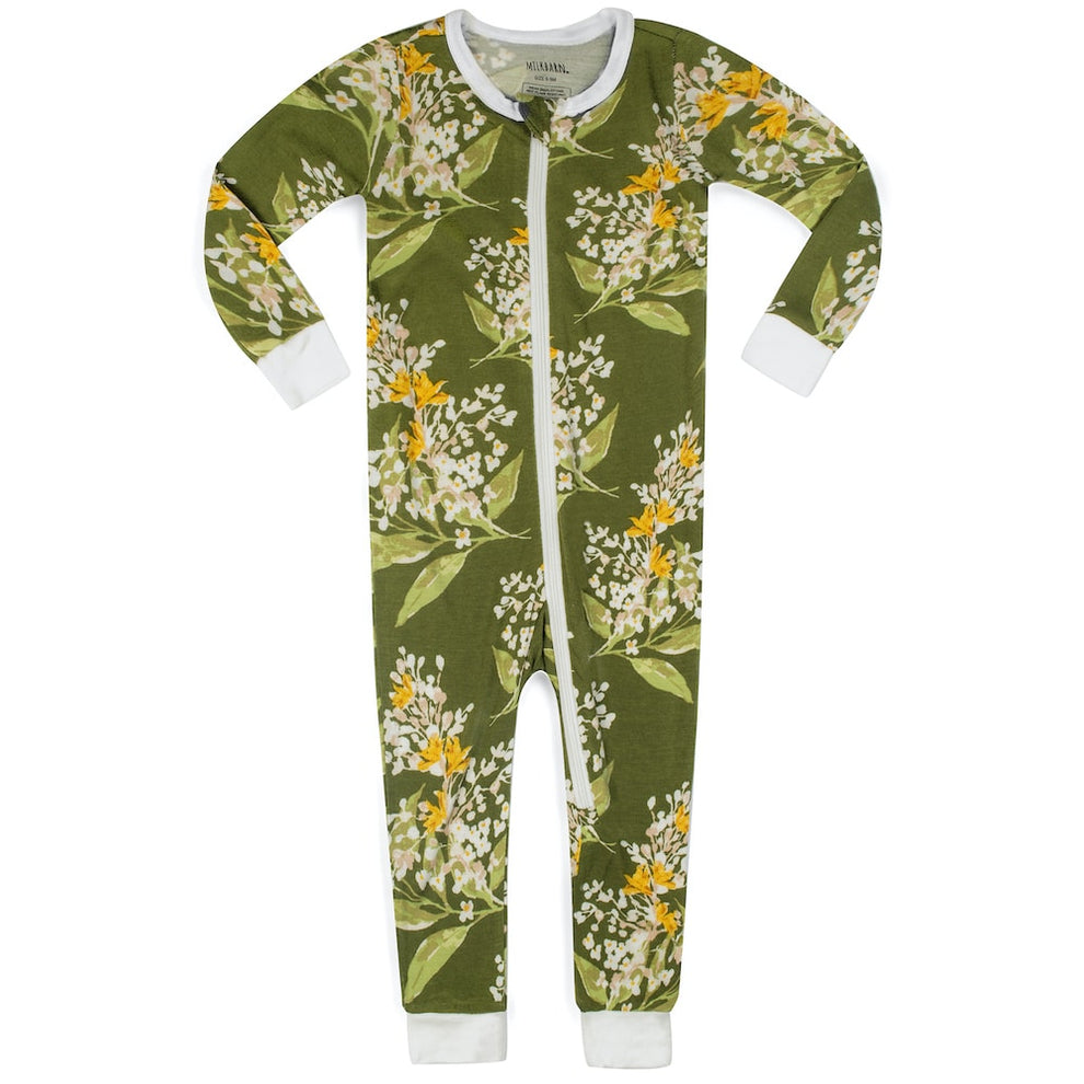 Green Floral Bamboo Sleep Wear