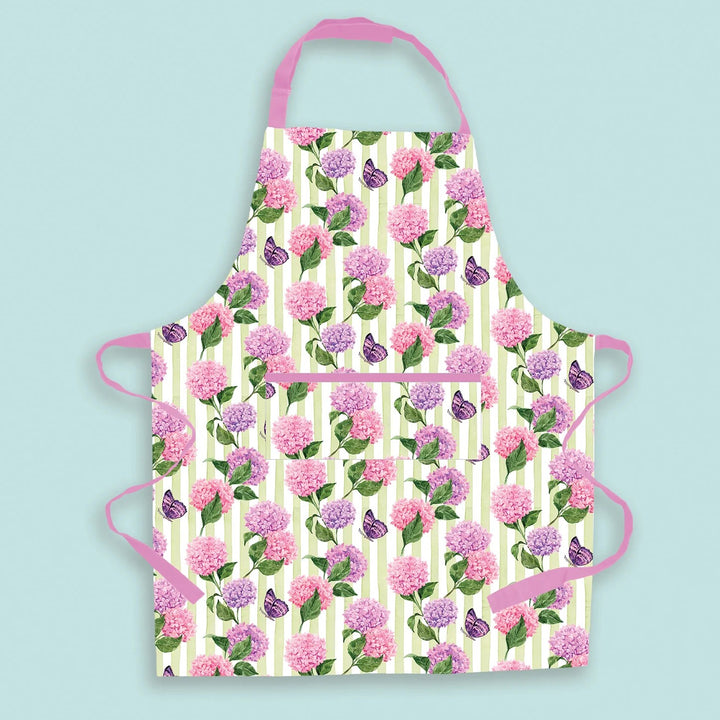 Pink and Purple Hydrangea Apron