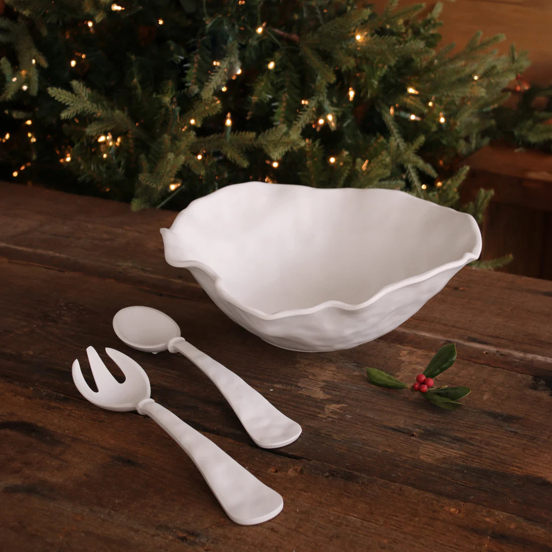 VIDA Nube Large Salad Servers (White)2484