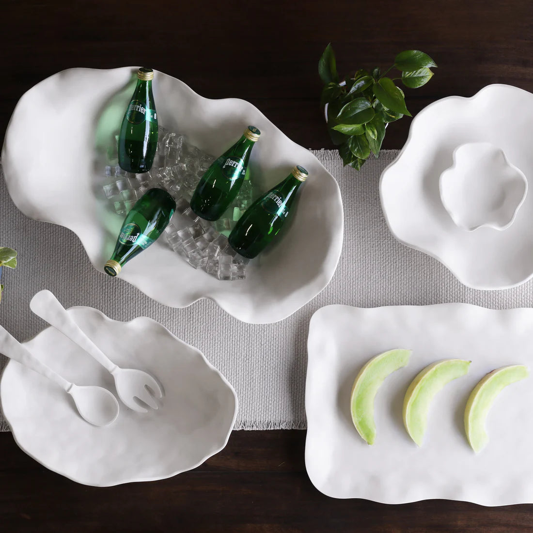 VIDA Nube Large Salad Servers (White)2484