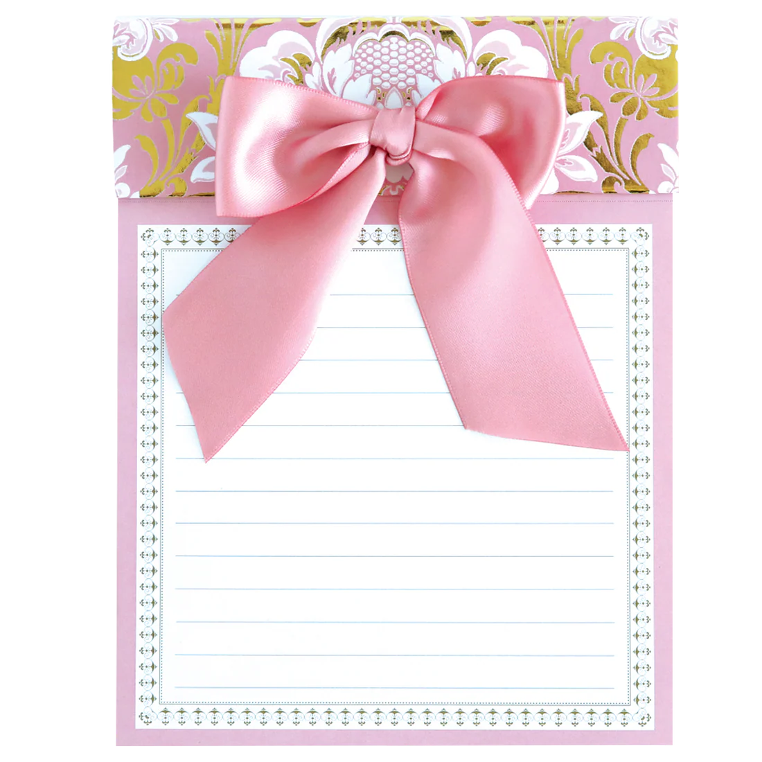 PINK DAMASK BOW PAD