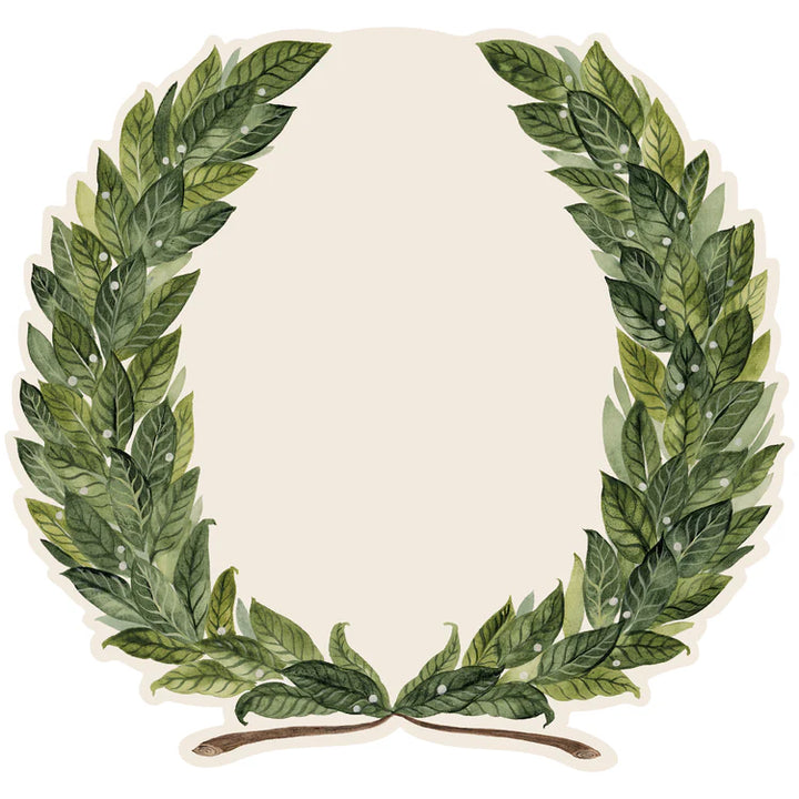 Hester & Cook Die-cut Green Laurel Wreath Placemat