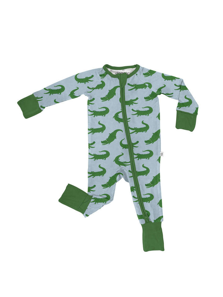 Blue Alligators Zip Pjs
