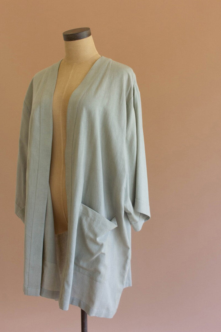Short Kimono with Front Pockets