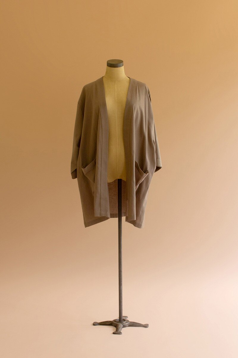 Short Kimono with Front Pockets