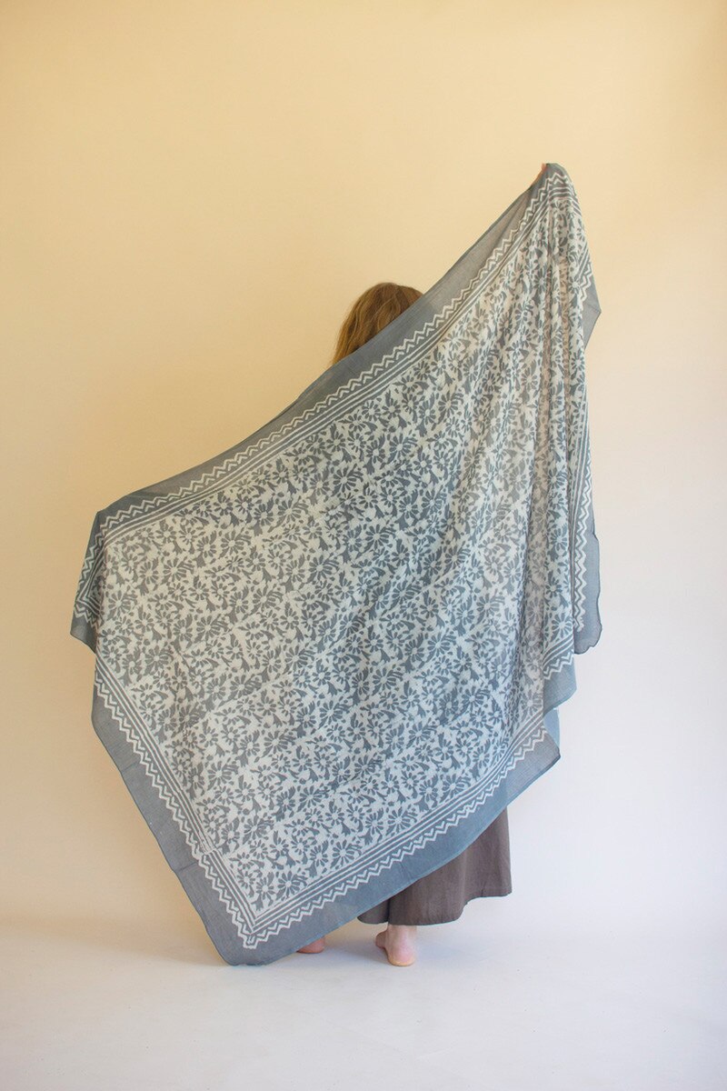 Mud-Block-Printed Scarves