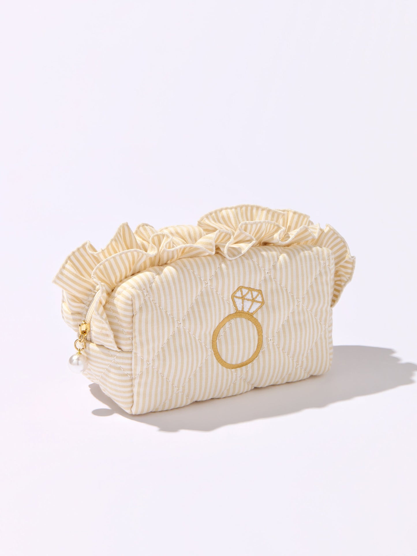 Bridal Ring Ruffle Cosmetic Bag