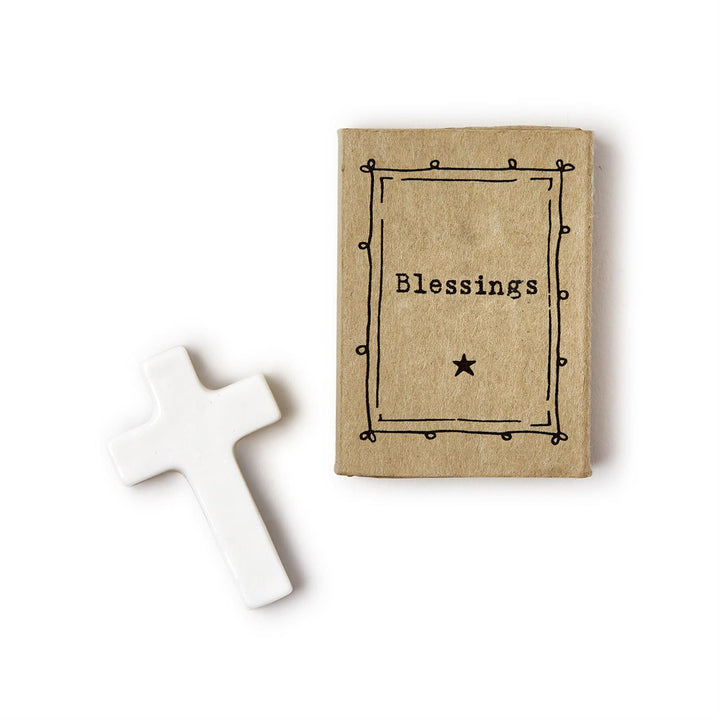 Blessings Cross Matchbox in Gift Box Designed by East of India - Porcelain