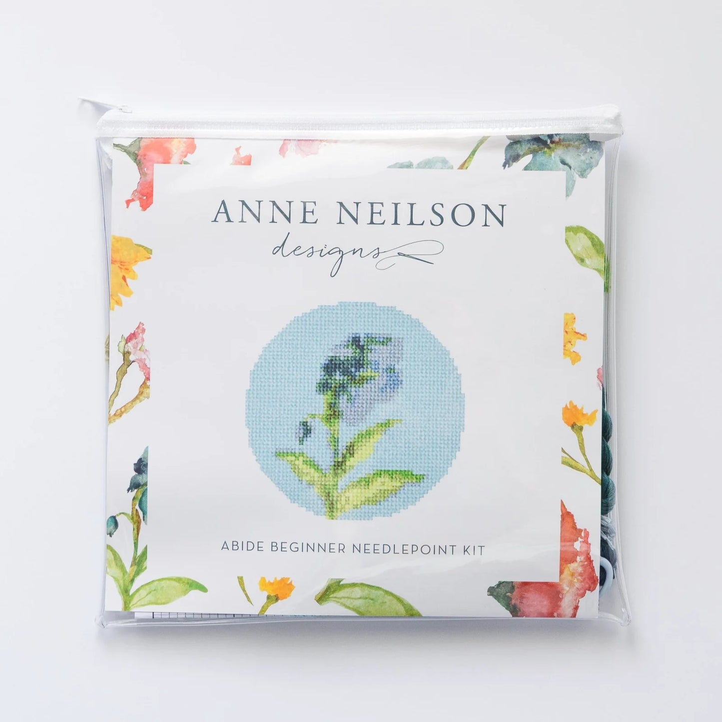 Abide Floral Beginner Needlepoint Kit